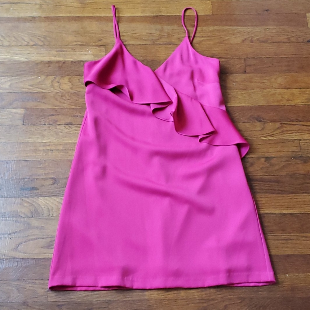 Chelsea28 Pink Ruffle Dress, Size M - Picture 2 of 6